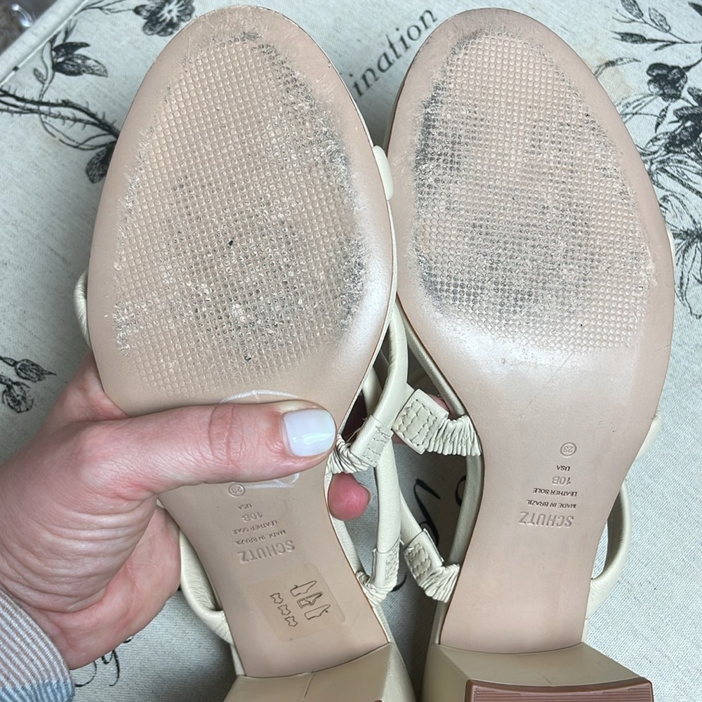 Schutz Olly Mid Block Nappa Leather Sandal - Picture 9 of 9